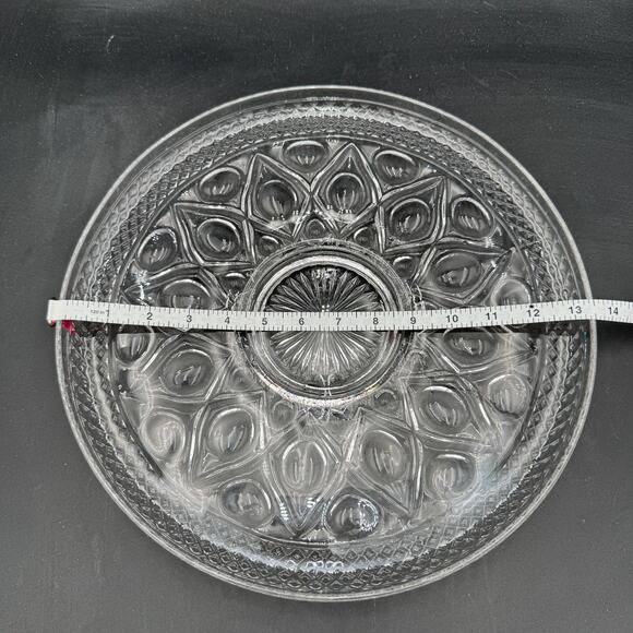 Vintage Platter Cape Cod by Imperial Glass Ohio Glassware 13" - Picture 3 of 10